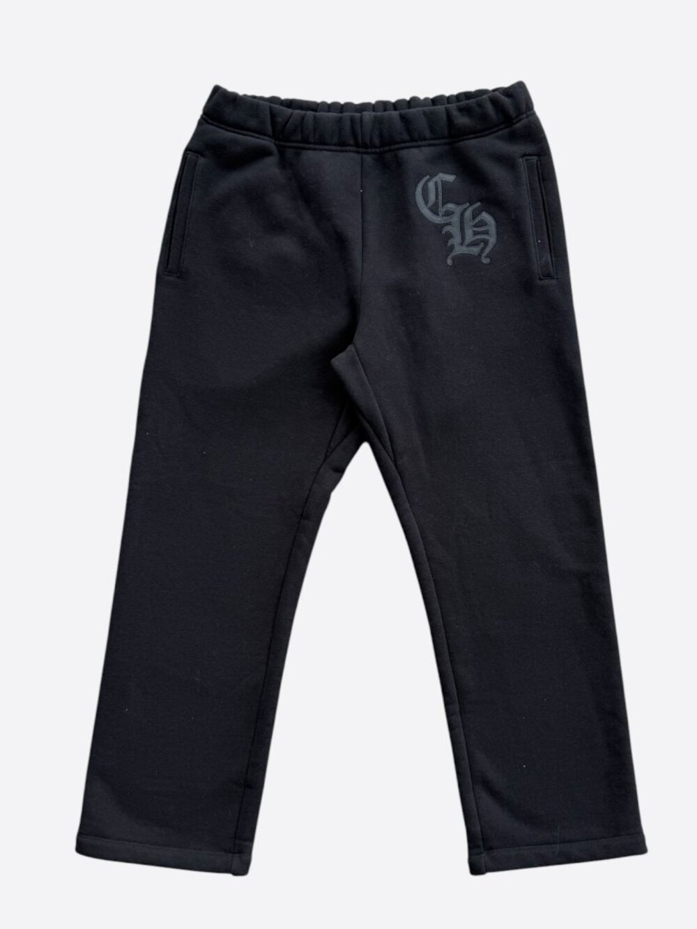 Chrome Hearts Black CH Logo Embroidered Sweatpants